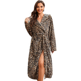 Vivianne Ladies Hooded Fleece Bathrobe - Soft, Cozy, and Stylish Women's Loungewear
