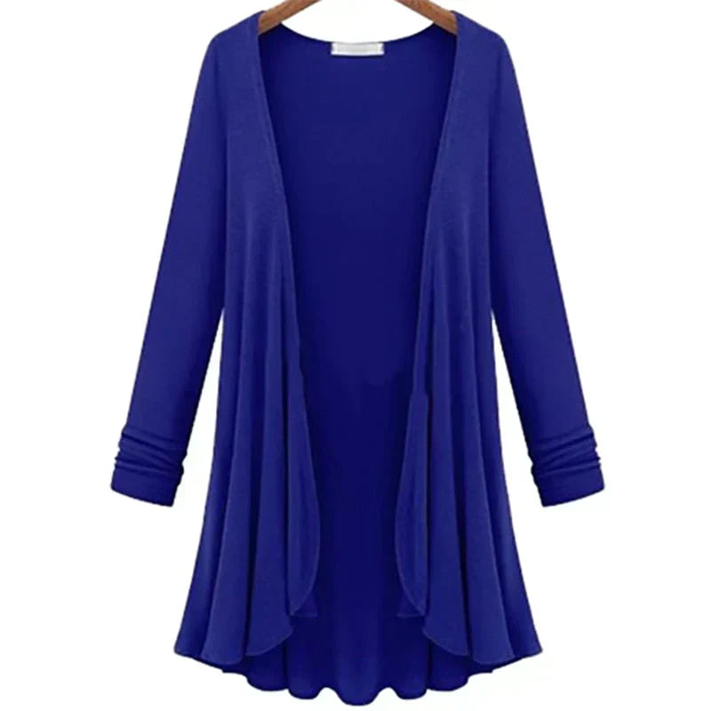 Ladies' knitted cardigan with ruffles - Chiara