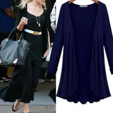 Ladies' knitted cardigan with ruffles - Chiara
