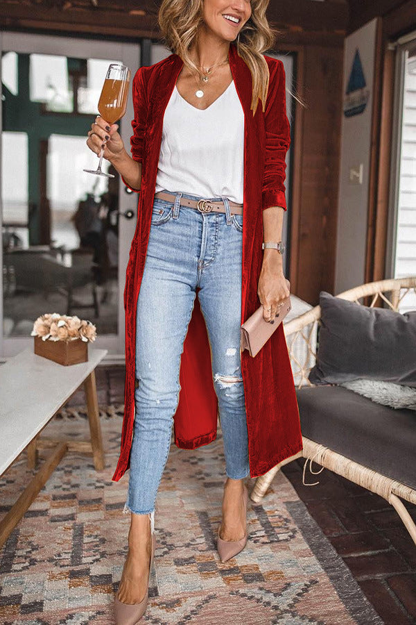 Ladies Stylish Suede Kimono Jacket - Isabella
