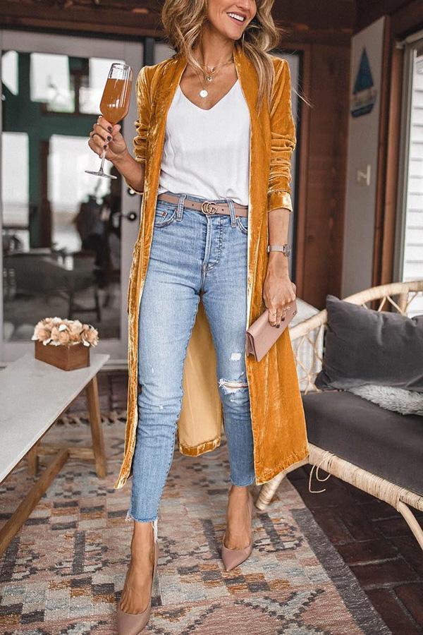 Ladies Stylish Suede Kimono Jacket - Isabella