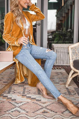 Ladies Stylish Suede Kimono Jacket - Isabella