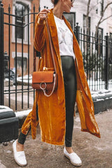 Ladies Stylish Suede Kimono Jacket - Isabella