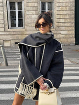 Ladies' Winter Coat with Scarf - Celeste