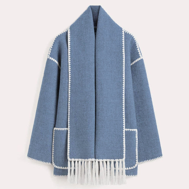 Ladies' Winter Coat with Scarf - Celeste