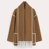 Ladies' Winter Coat with Scarf - Celeste