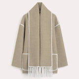 Ladies' Winter Coat with Scarf - Celeste