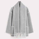 Ladies' Winter Coat with Scarf - Celeste
