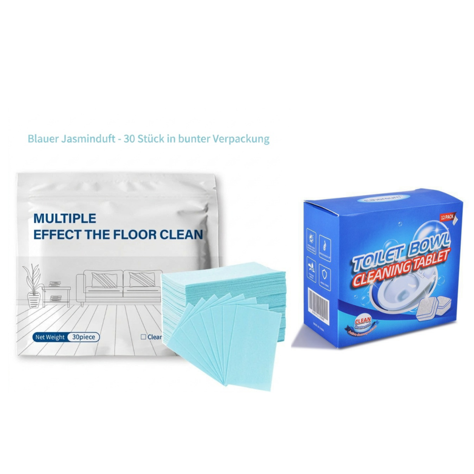 Concentrated Floor Cleaning Tablets – 30-Pack, 5 Colors & Multi-Surface