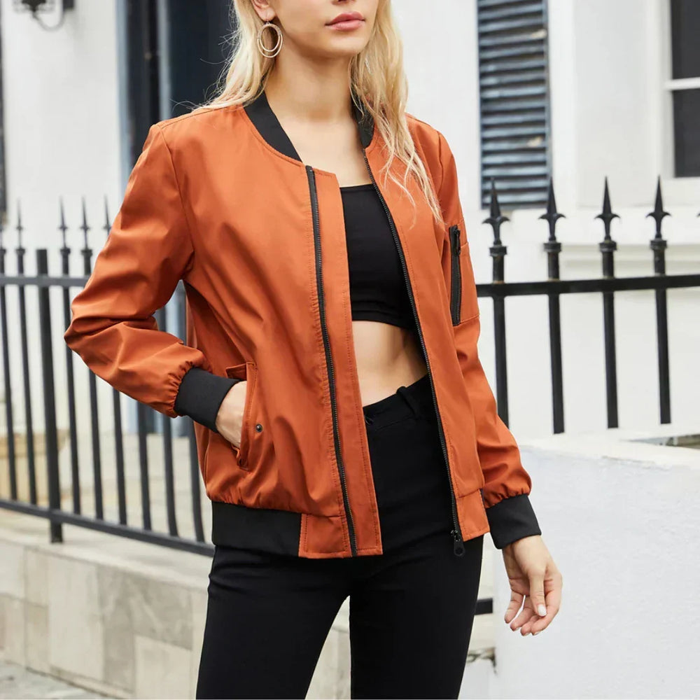 Women's oversized bomber jacket, view 3