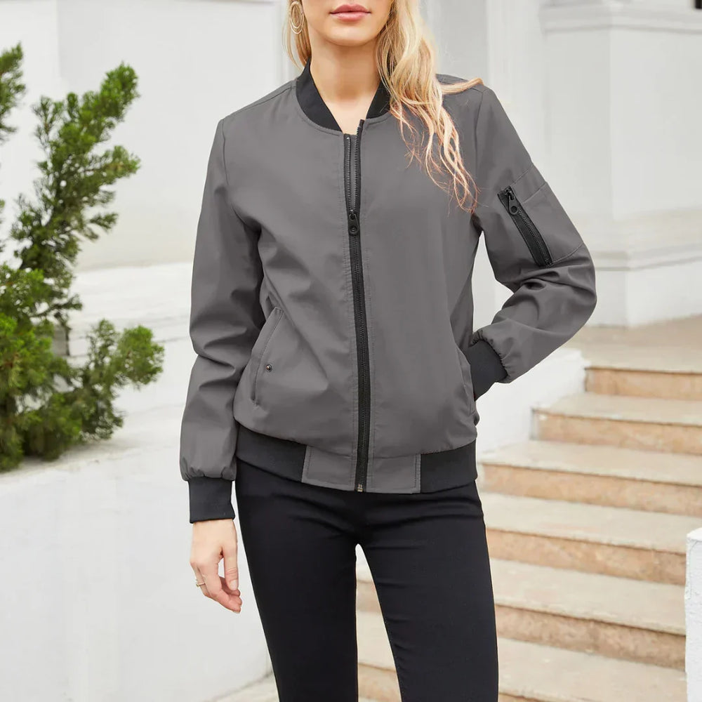 Women's oversized bomber jacket, view 4