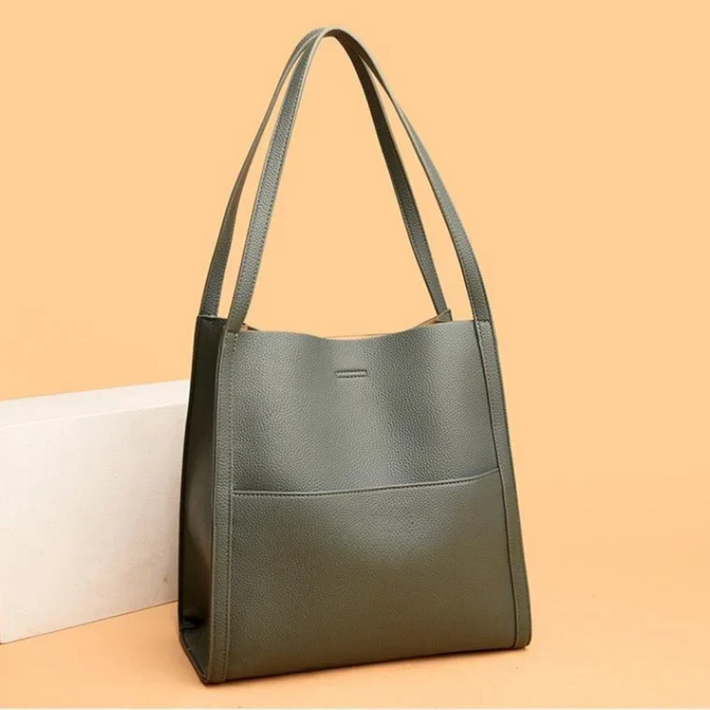 DailyLux Large Leather Handbag - Spacious & Stylish Tote for Everyday Use