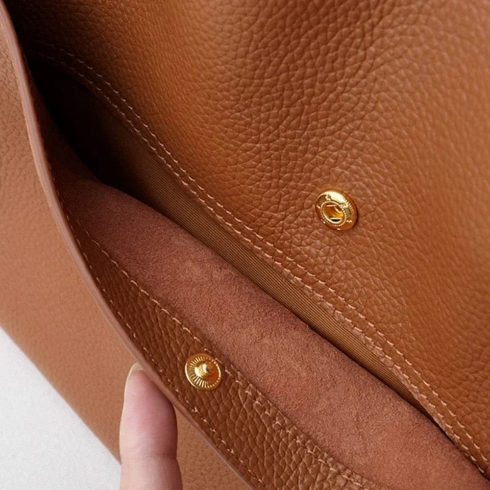 DailyLux Large Leather Handbag - Spacious & Stylish Tote for Everyday Use
