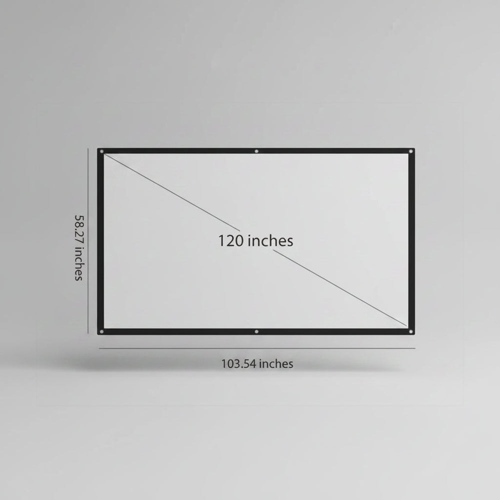 Large Projector Screen Portable Foldable 100 Inch