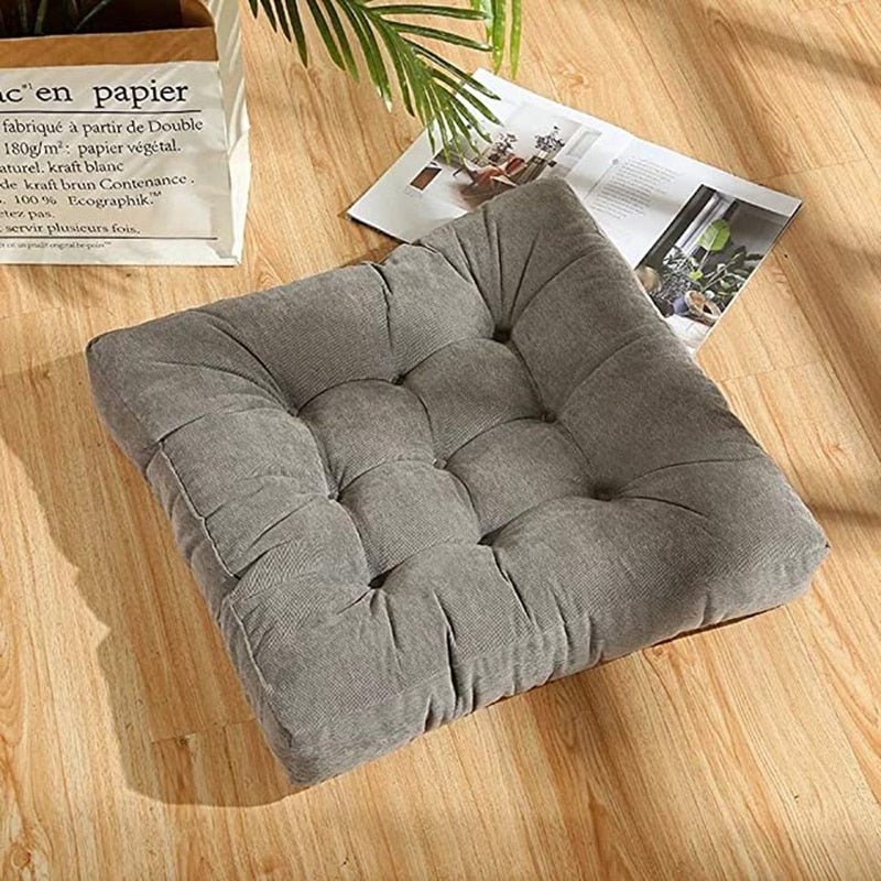 Corduroy Floor Cushion – 100% Cotton, Japanese Quilted Design & 45×45 or 53×53cm PE Foam Fill