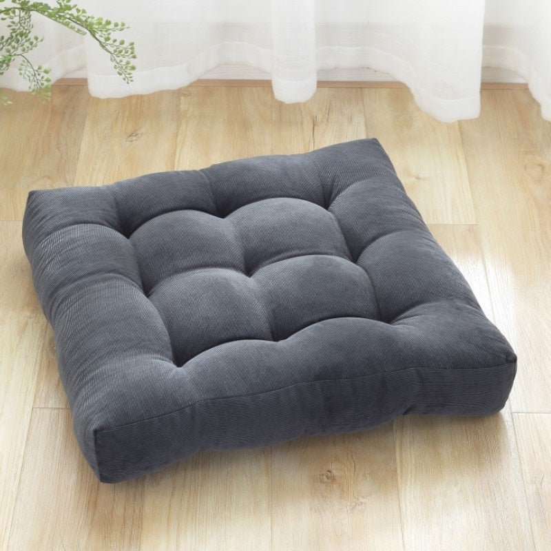 Corduroy Floor Cushion – 100% Cotton, Japanese Quilted Design & 45×45 or 53×53cm PE Foam Fill