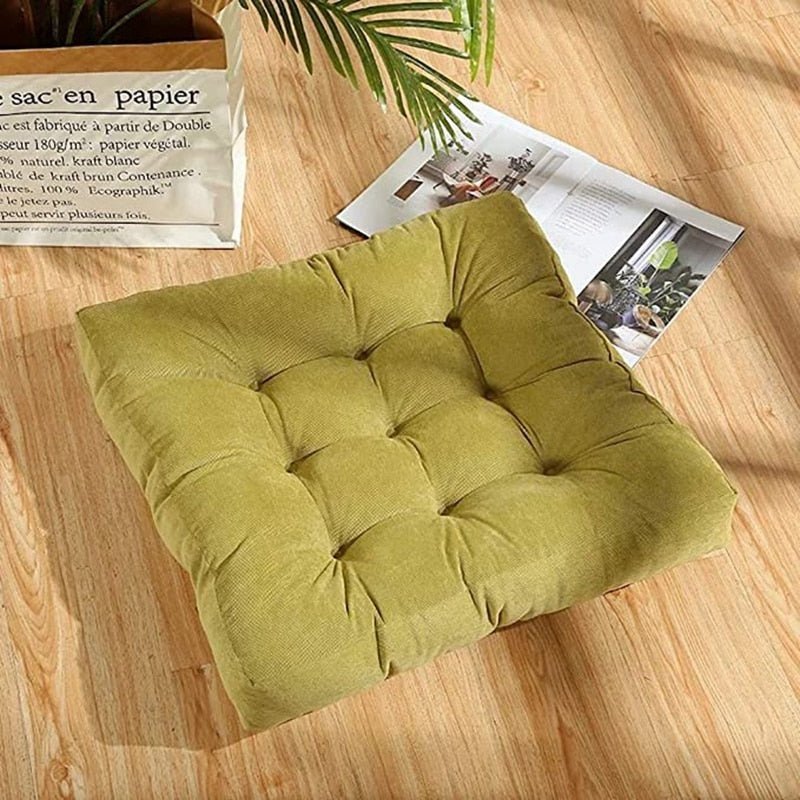 Corduroy Floor Cushion – 100% Cotton, Japanese Quilted Design & 45×45 or 53×53cm PE Foam Fill