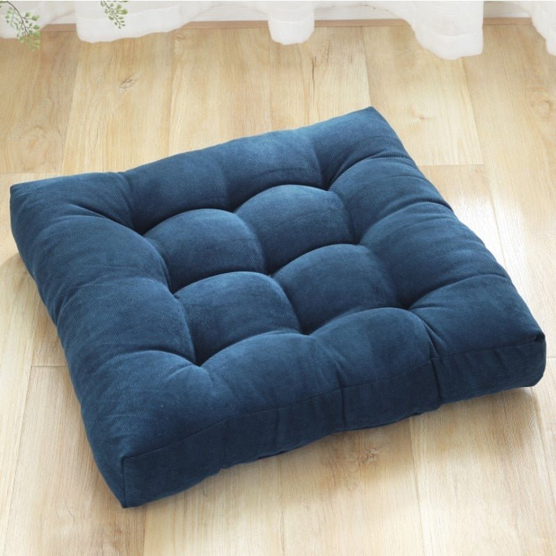 Corduroy Floor Cushion – 100% Cotton, Japanese Quilted Design & 45×45 or 53×53cm PE Foam Fill