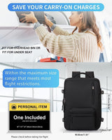 40L Waterproof Travel Backpack with Shoe Compartment & USB Charging Port - Fits 14" Laptop (35.56 cm) - Ideal for Hiking, Camping, and Daily Use
