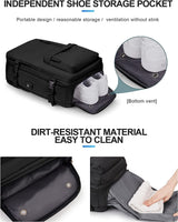 Waterproof Travel Backpack with Shoe Compartment & USB Charging Port - Fits 14" Laptop (35.56 cm) - Ideal for Hiking, Camping & Daily Use
