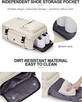 40L Waterproof Travel Backpack with Shoe Compartment & USB Charging Port - Fits 14" Laptop (35.56 cm) - Ideal for Hiking, Camping, and Daily Use