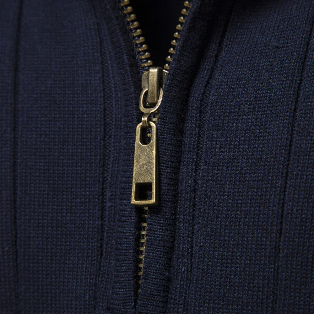 Men's Autumn Sweater with Zip - Daan