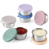 FlavorPods Leak-Proof Stainless Steel Sauce Cups - Set of 6 | Durable & Versatile Condiment Containers