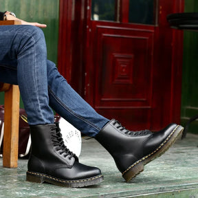 Victor Durable Genuine Leather Lace-Up Boots for Men – Stylish & Comfortable Footwear