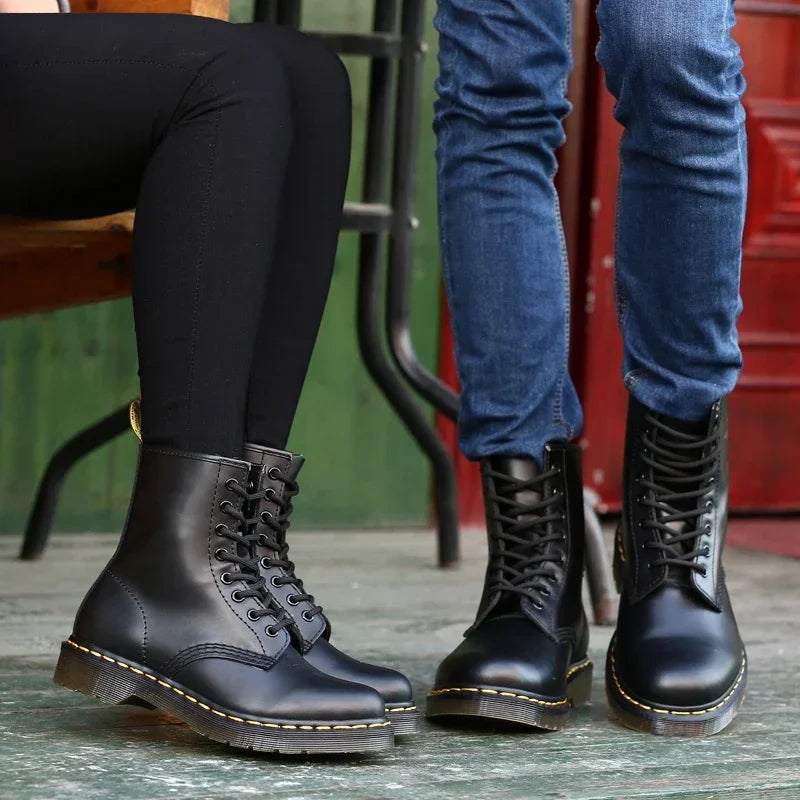 Victor Durable Genuine Leather Lace-Up Boots for Men – Stylish & Comfortable Footwear