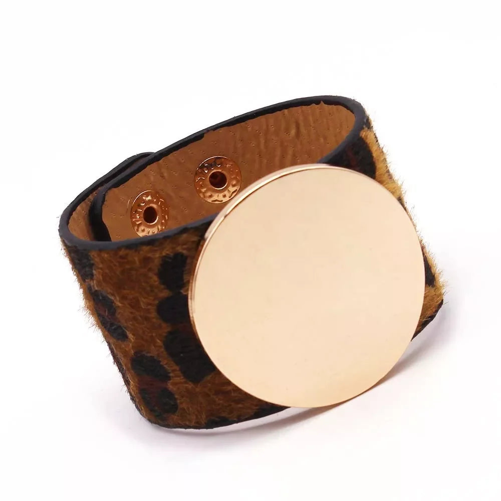Handcrafted Leather Leopard Print Wrap Bracelet | Stylish & Unique Accessory for Any Occasion