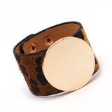 Handcrafted Leather Leopard Print Wrap Bracelet | Stylish & Unique Accessory for Any Occasion