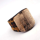 Handcrafted Leather Leopard Print Wrap Bracelet | Stylish & Unique Accessory for Any Occasion