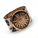 Handcrafted Leather Leopard Print Wrap Bracelet | Stylish & Unique Accessory for Any Occasion