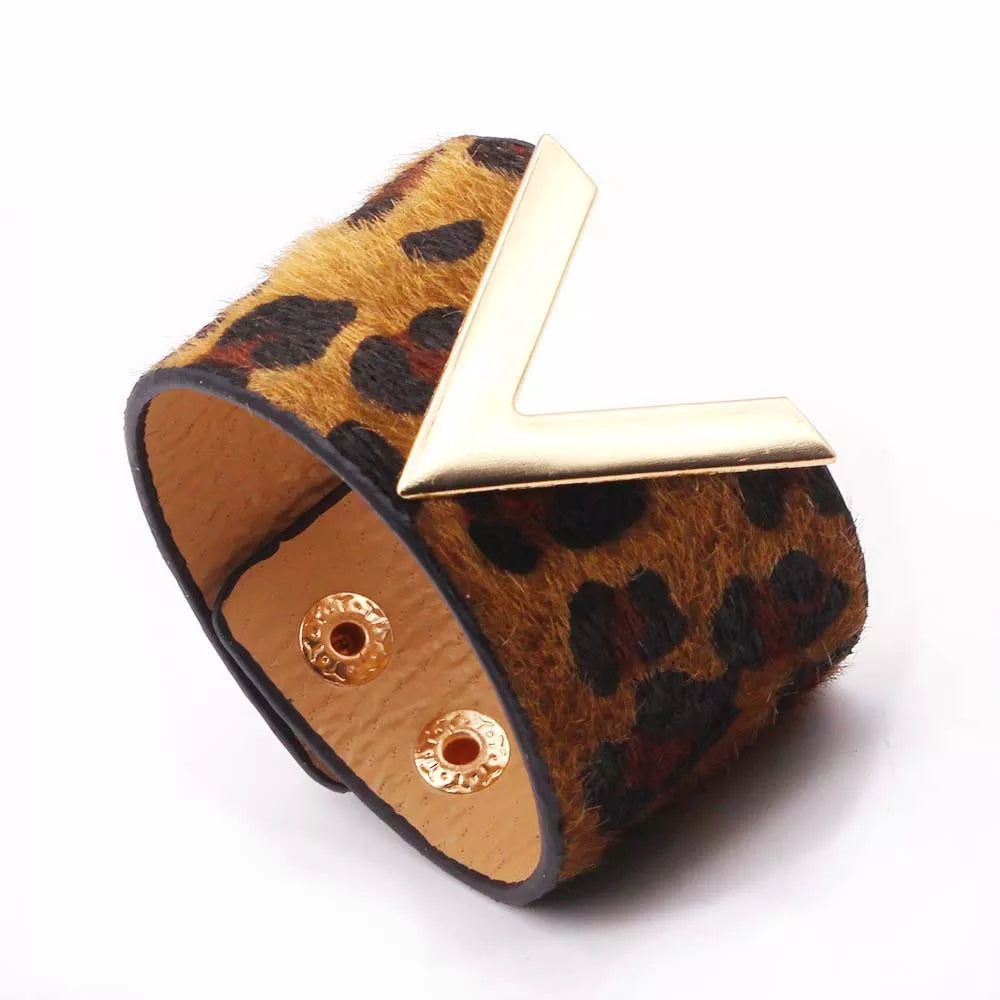 Handcrafted Leather Leopard Print Wrap Bracelet | Stylish & Unique Accessory for Any Occasion
