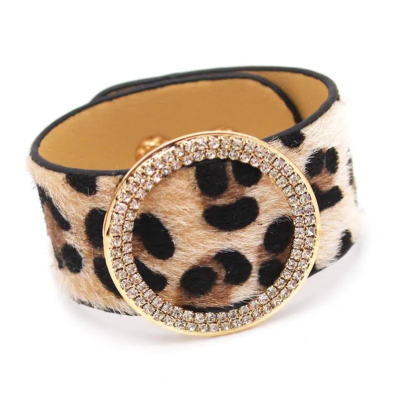Handcrafted Leather Leopard Print Wrap Bracelet | Stylish & Unique Accessory for Any Occasion