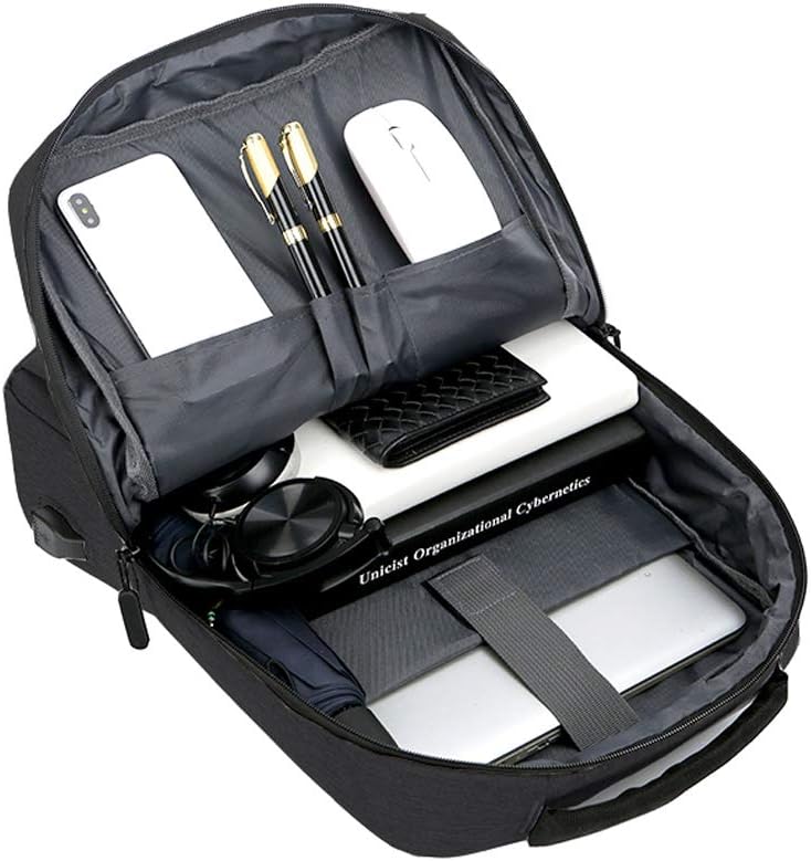 Stylish Slim Waterproof Laptop Backpack with USB Charging Port - Perfect for Travel & Daily Use