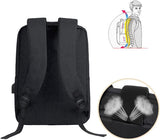 Stylish Slim Waterproof Laptop Backpack with USB Charging Port - Perfect for Travel & Daily Use