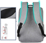 Stylish Slim Waterproof Laptop Backpack with USB Charging Port - Perfect for Travel & Daily Use