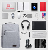 Stylish Slim Waterproof Laptop Backpack with USB Charging Port - Perfect for Travel & Daily Use