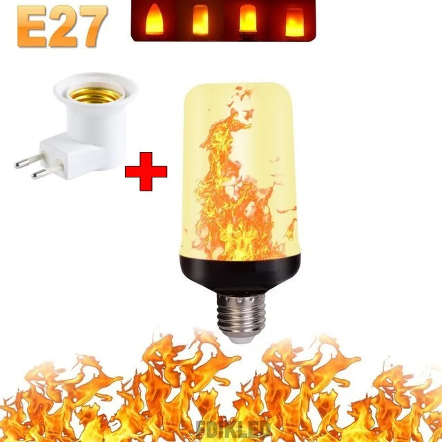 LED Flame Effect Party Lamp - 4 Modes for Realistic Fire Simulation - Perfect for Events & Home Decor