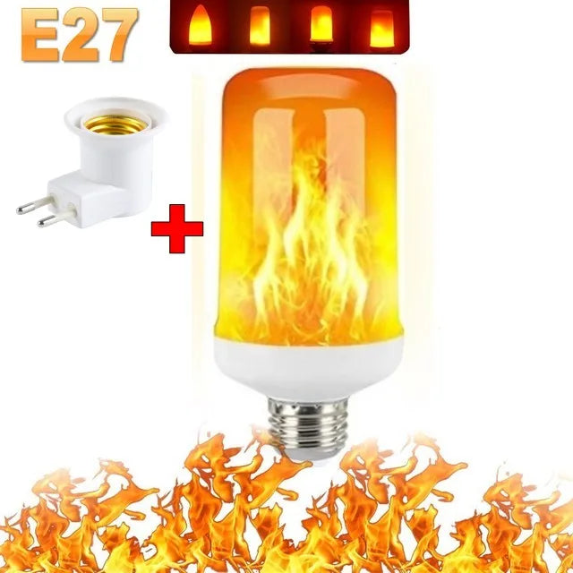 LED Flame Effect Party Lamp - 4 Modes for Realistic Fire Simulation - Perfect for Events & Home Decor