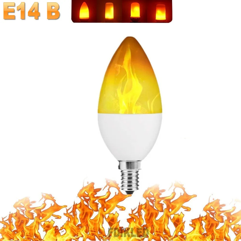 LED Flame Effect Party Lamp - 4 Modes for Realistic Fire Simulation - Perfect for Events & Home Decor