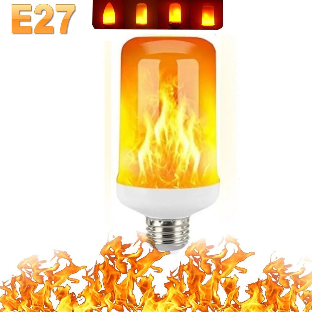 LED Flame Effect Party Lamp - 4 Modes for Realistic Fire Simulation - Perfect for Events & Home Decor