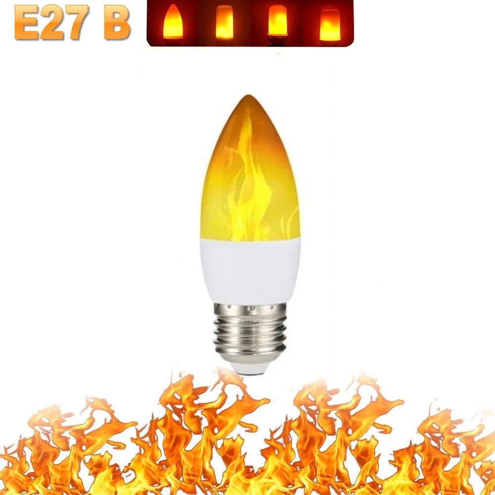 LED Flame Effect Party Lamp - 4 Modes for Realistic Fire Simulation - Perfect for Events & Home Decor