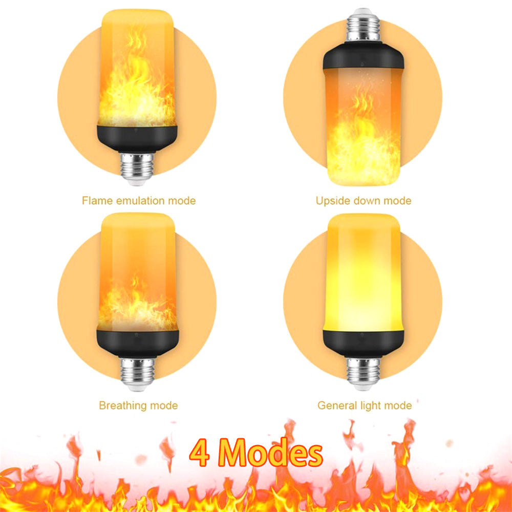 LED Flame Effect Party Lamp - 4 Modes for Realistic Fire Simulation - Perfect for Events & Home Decor