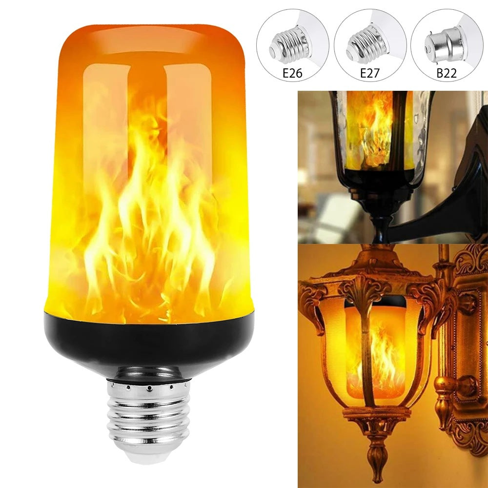LED Flame Effect Party Lamp - 4 Modes for Realistic Fire Simulation - Perfect for Events & Home Decor