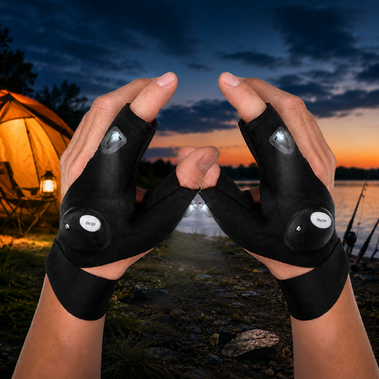 LED Flashlight Gloves – Camping & Fishing Use