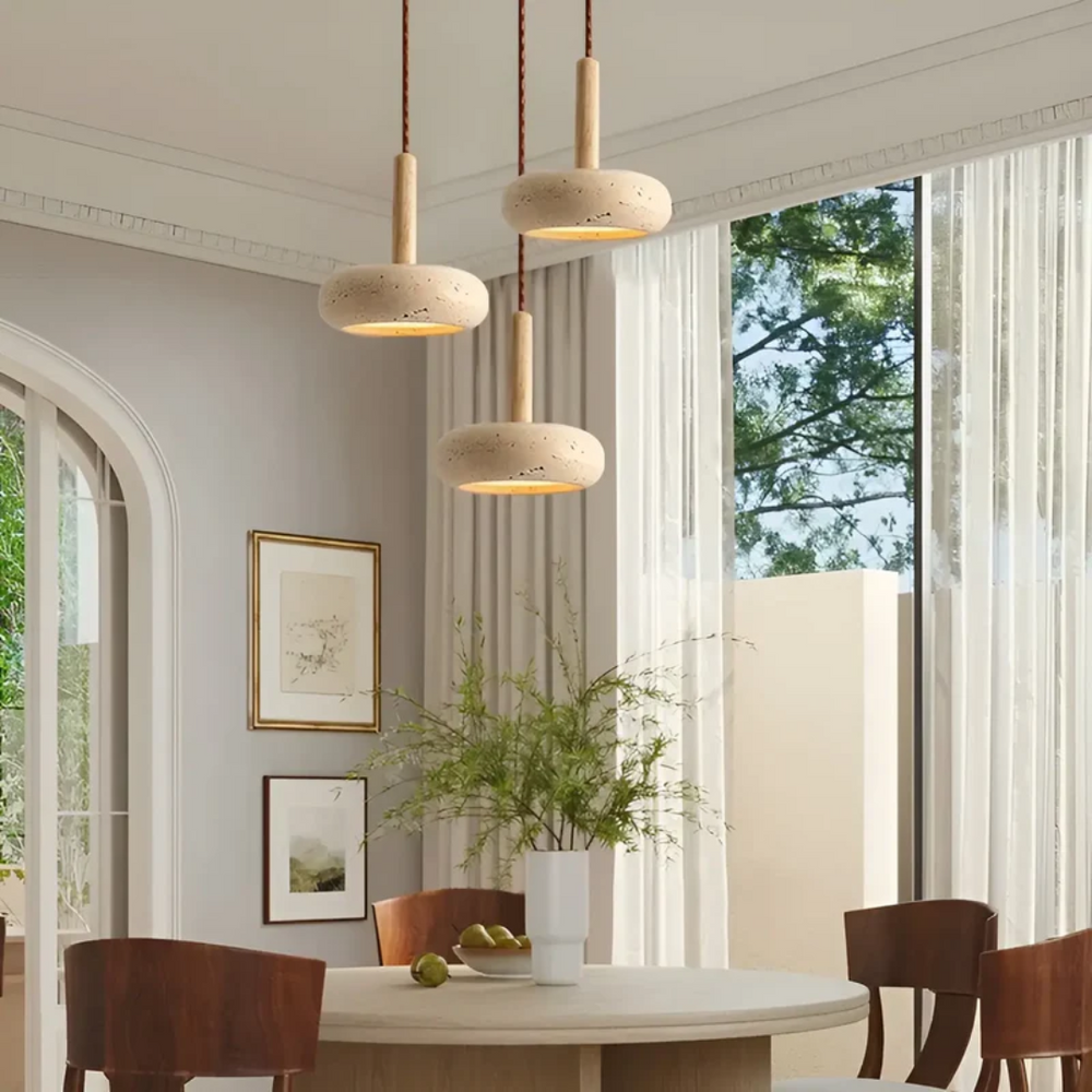 TranquilHalo LED Retro Japanese Ceiling Lamp - Elegant Ambient Lighting for Home Décor