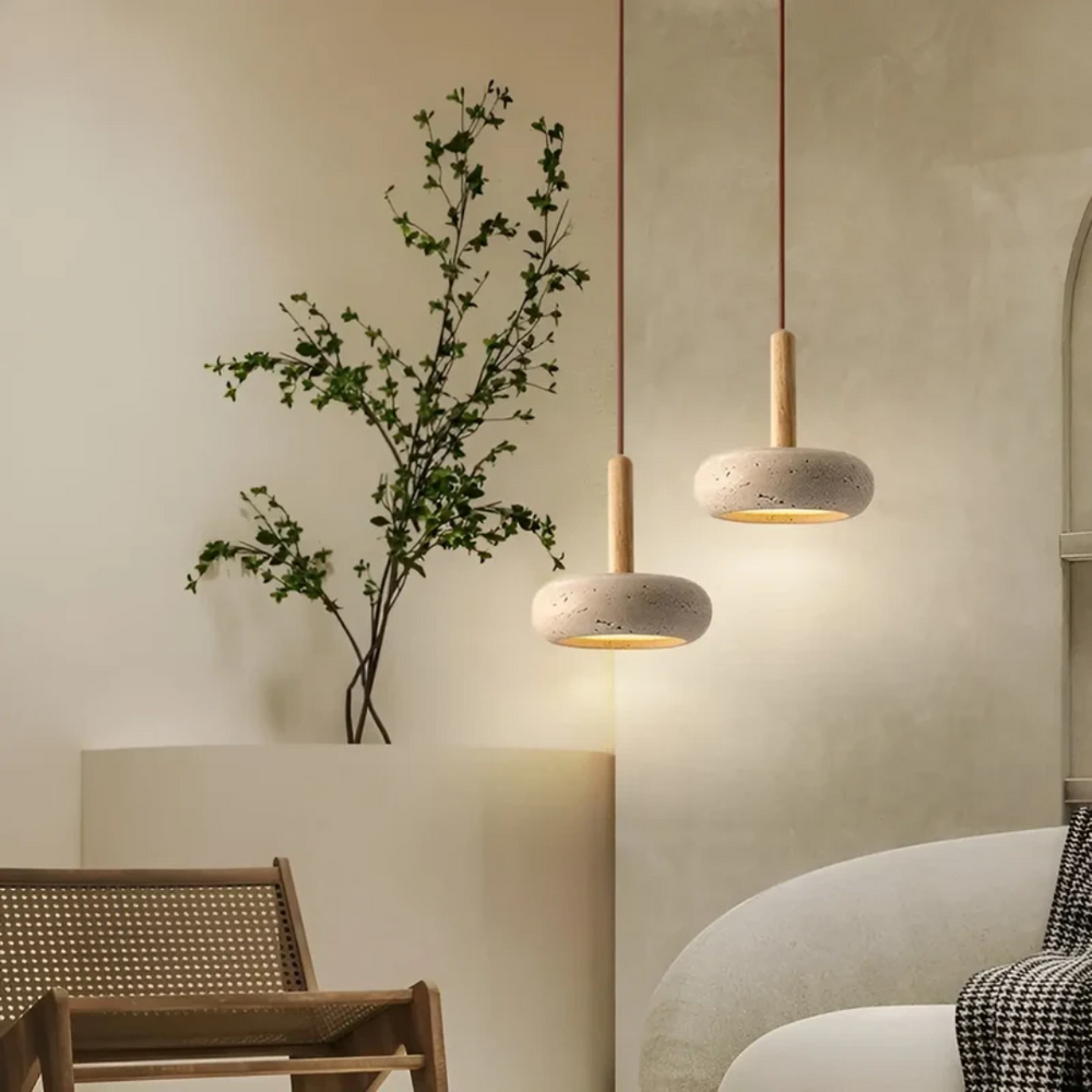 TranquilHalo LED Retro Japanese Ceiling Lamp - Elegant Ambient Lighting for Home Décor