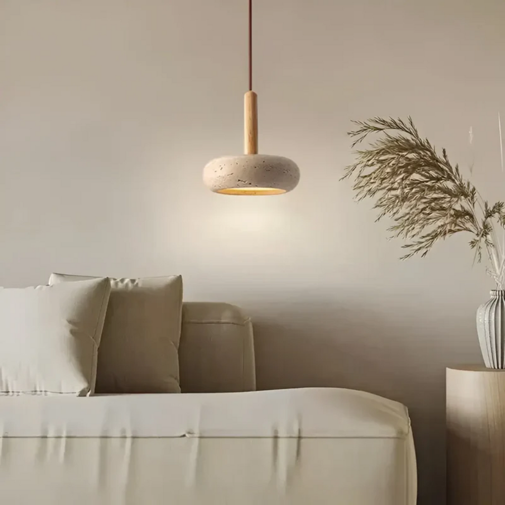 TranquilHalo LED Retro Japanese Ceiling Lamp - Elegant Ambient Lighting for Home Décor